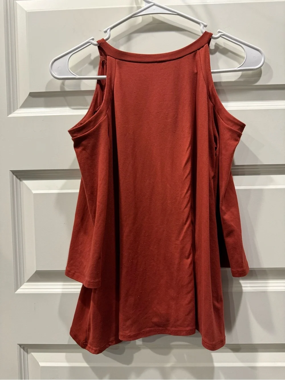 Pomelo Rust Cold-Shoulder Tunic Top - Picture 6 of 6